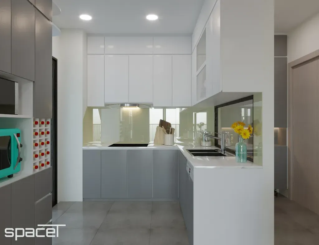 Phòng bếp - Căn hộ Dragon Hill (Phòng khách & Bếp) - Phong cách Modern | Space T