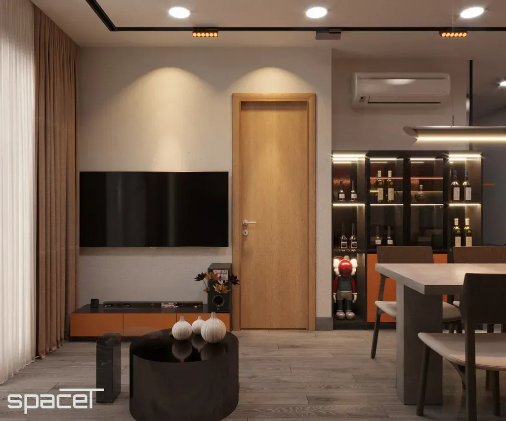 Phòng khách - Căn hộ The Rainbow (Vinhomes Grand Park) - Phong cách Modern | Space T