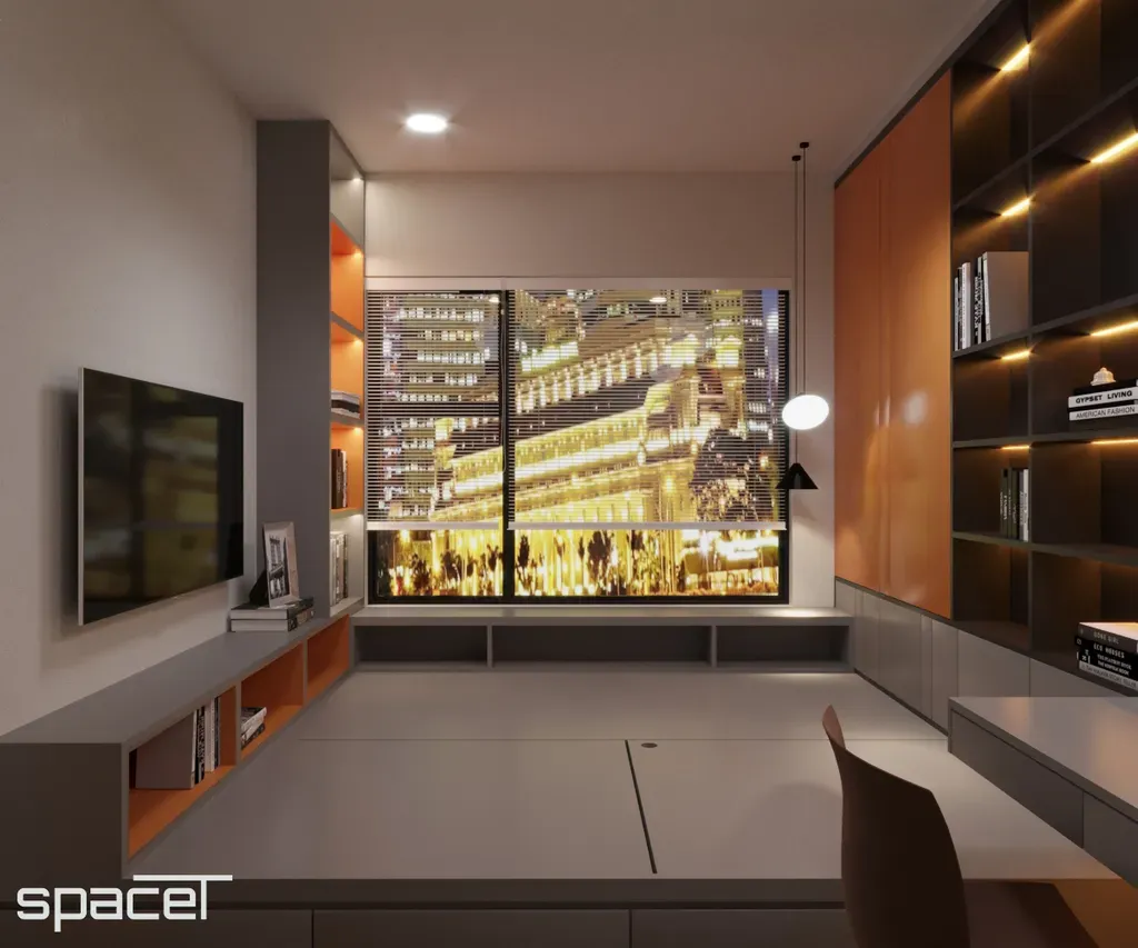Phòng ngủ - Căn hộ The Rainbow (Vinhomes Grand Park) - Phong cách Modern | Space T