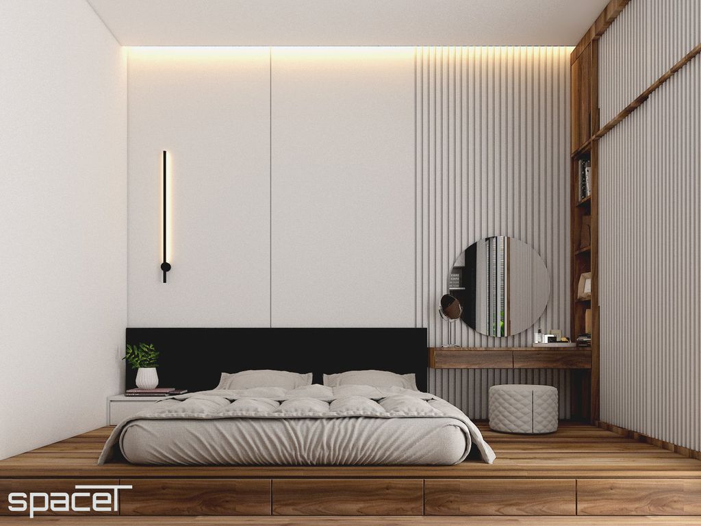 Phòng ngủ - Nhà phố Quận 12 - Phong cách Modern + Minimalist  | Space T