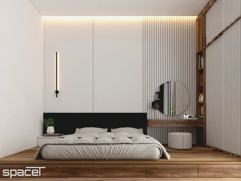 Phòng ngủ - Nhà phố Quận 12 - Phong cách Modern + Minimalist | Space T