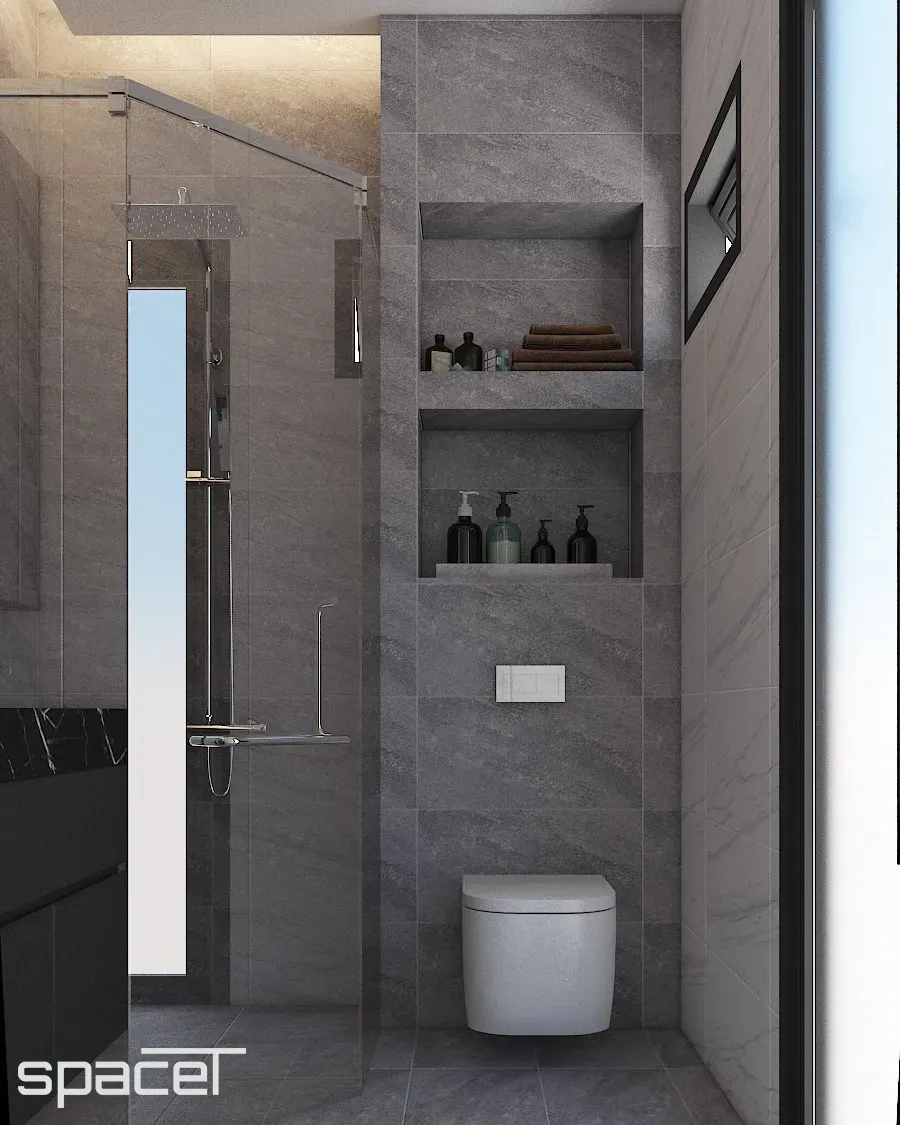 Phòng tắm - Nhà phố Quận 12 - Phong cách Modern + Minimalist | Space T