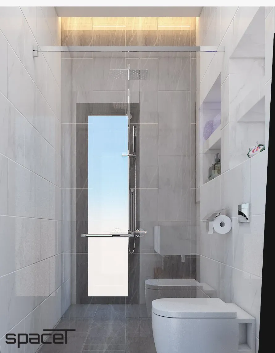 Phòng tắm - Nhà phố Quận 12 - Phong cách Modern + Minimalist | Space T