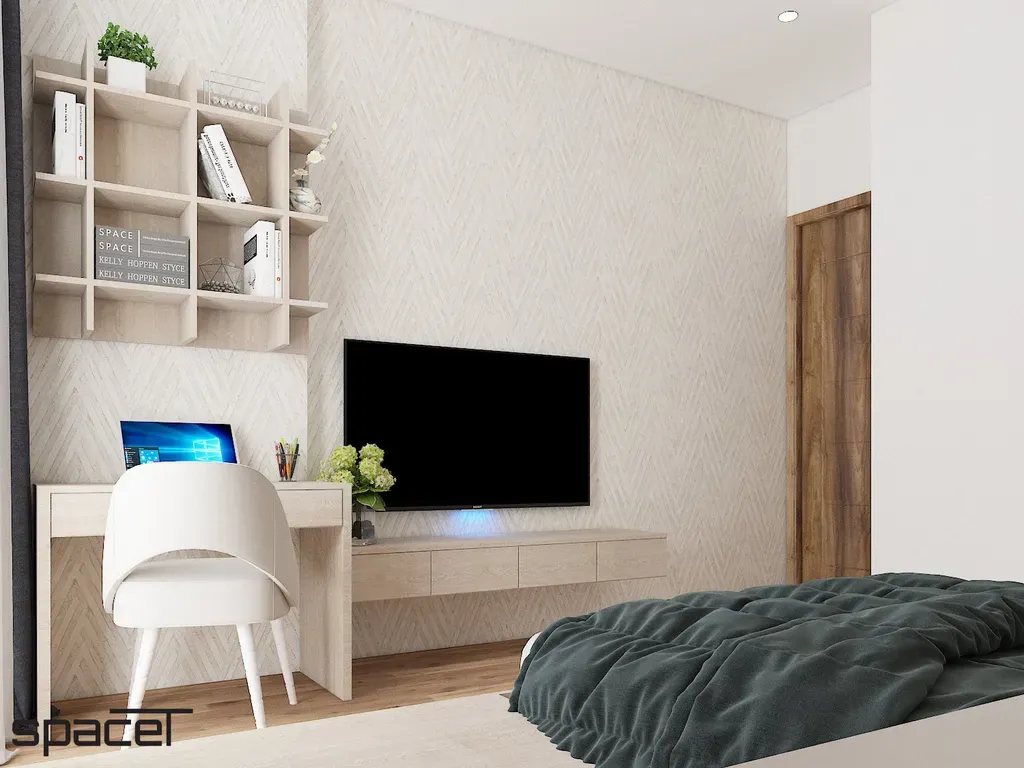 Phòng ngủ - Nhà phố Quận 12 - Phong cách Modern Minimalist | Space T