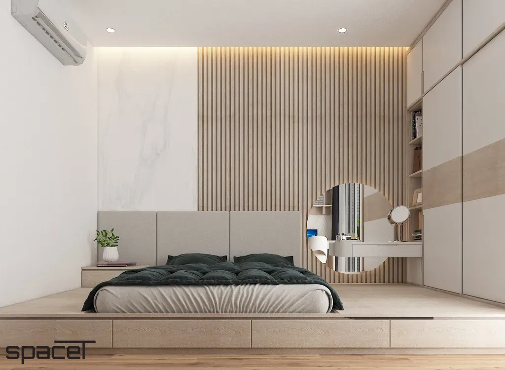 Phòng ngủ - Nhà phố Quận 12 - Phong cách Modern Minimalist | Space T