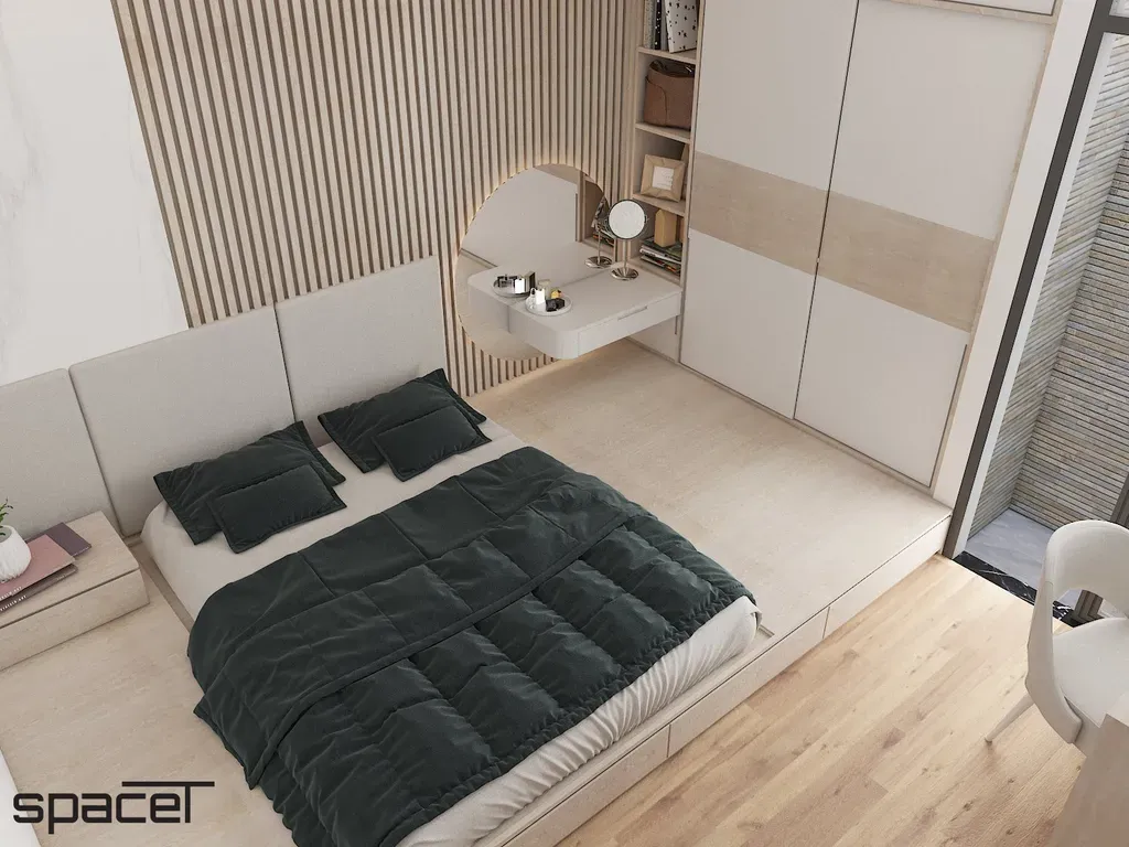 Phòng ngủ - Nhà phố Quận 12 - Phong cách Modern Minimalist | Space T