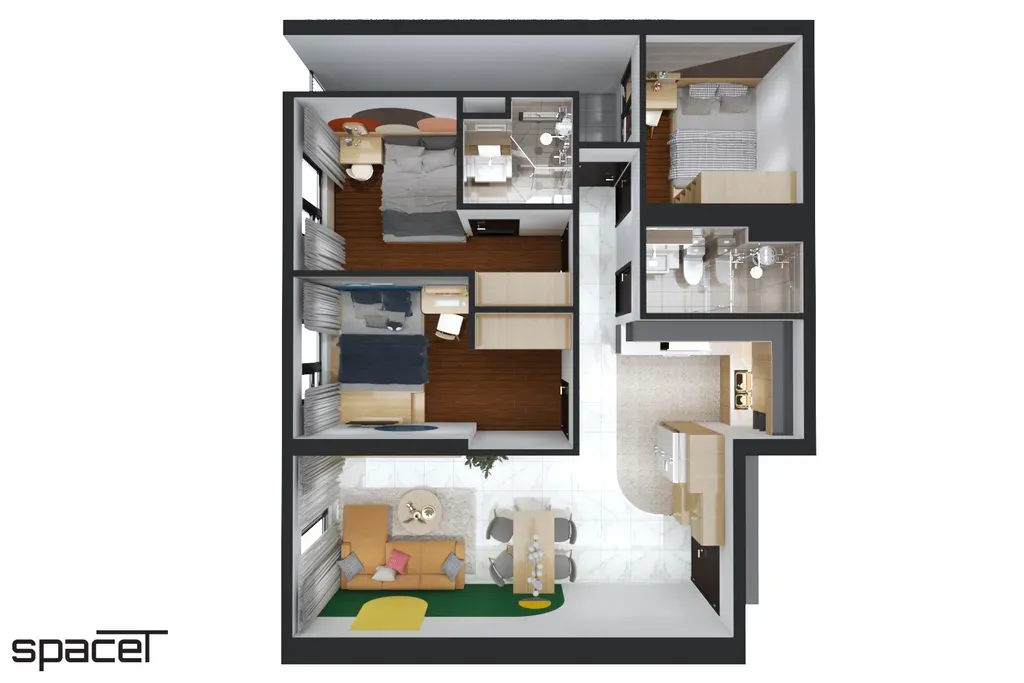 Căn hộ PiCity Quận 12 - Phong cách Color Block | Space T