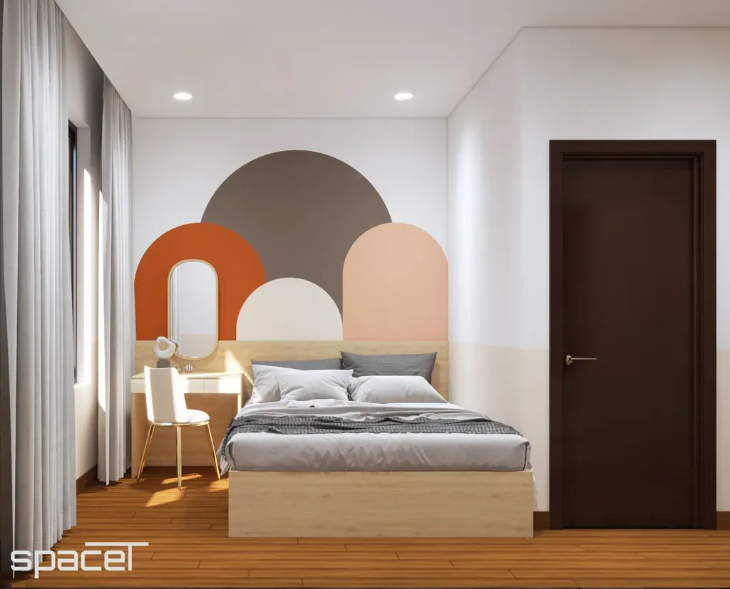Phòng ngủ - Căn hộ PiCity Quận 12 - Phong cách Color Block | Space T
