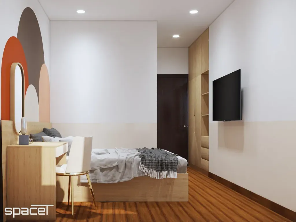 Phòng ngủ - Căn hộ PiCity Quận 12 - Phong cách Color Block | Space T