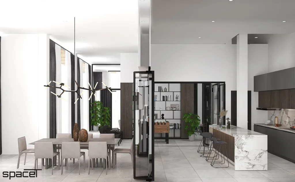 Phòng bếp, Phòng ăn - Villa Dầu Tiếng (Bình Dương) - Phong cách Modern | Space T