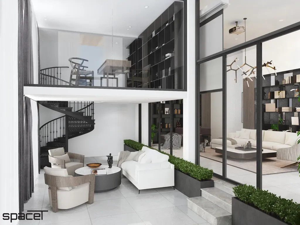Phòng khách - Villa Dầu Tiếng (Bình Dương) - Phong cách Modern | Space T
