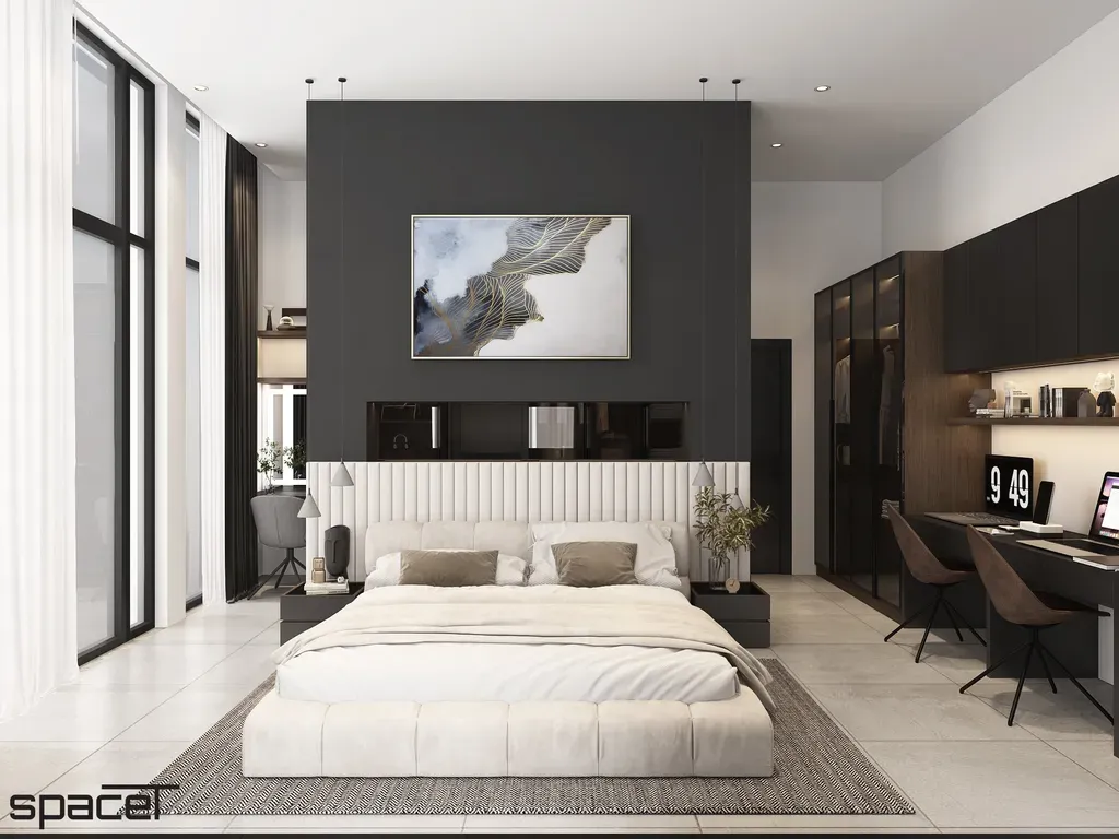 Phòng ngủ - Villa Dầu Tiếng (Bình Dương) - Phong cách Modern | Space T