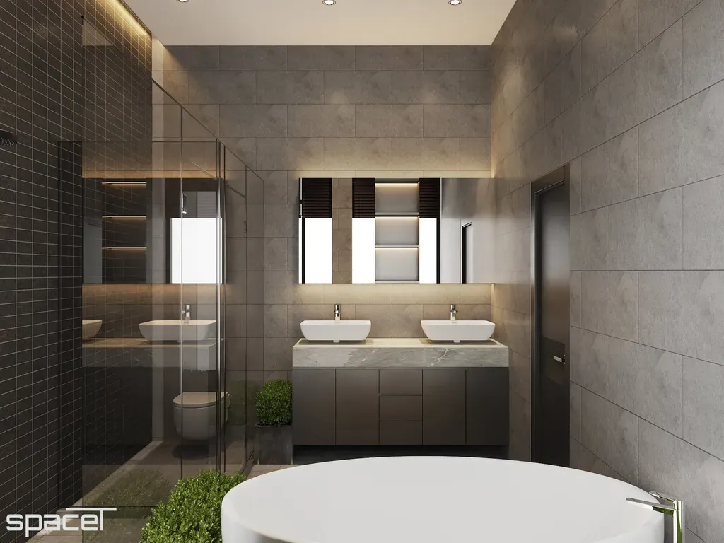 Phòng tắm - Villa Dầu Tiếng (Bình Dương) - Phong cách Modern | Space T