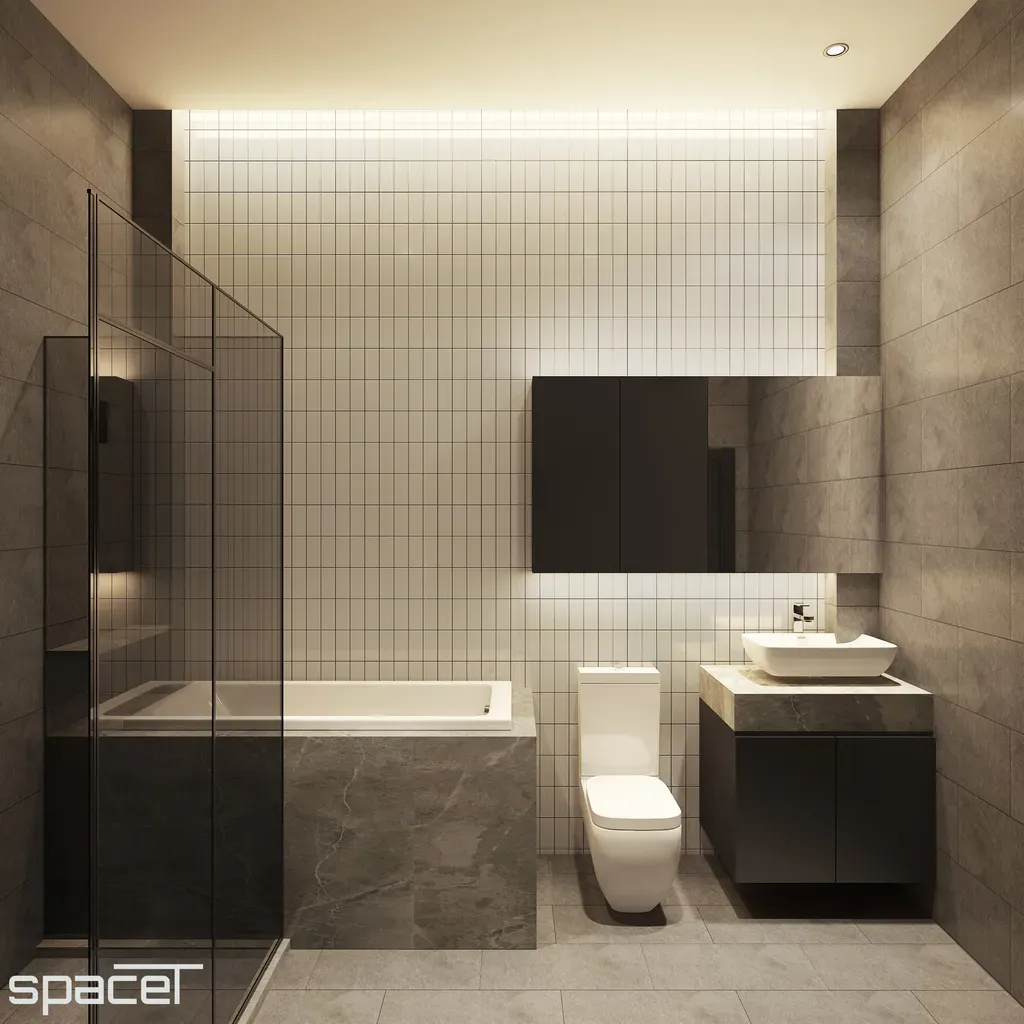 Phòng tắm - Villa Dầu Tiếng (Bình Dương) - Phong cách Modern | Space T