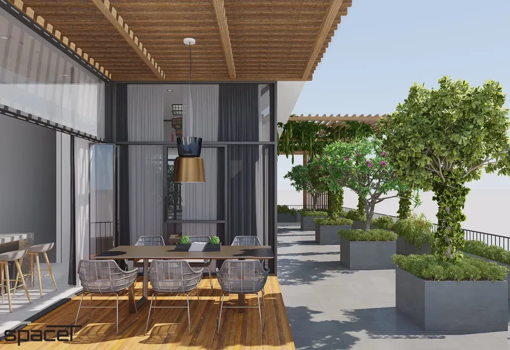 Sân thượng - Villa Dầu Tiếng (Bình Dương) - Phong cách Modern | Space T