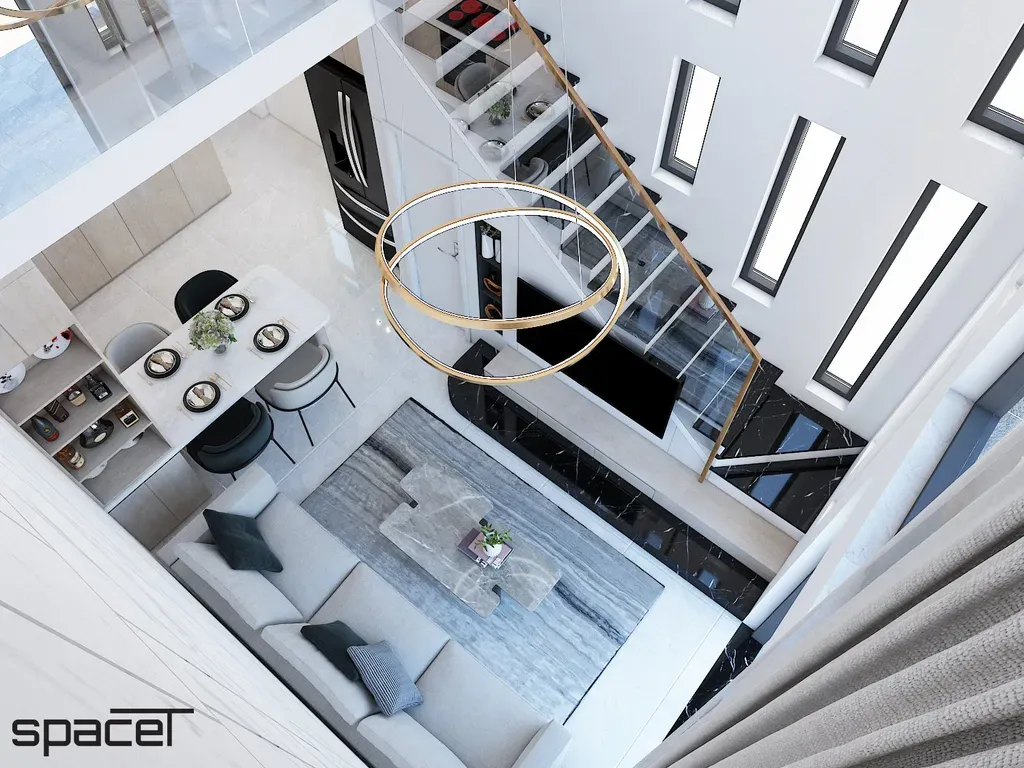 Phòng khách - Nhà phố 119m2 Quận 12 - Phong cách Modern | Space T
