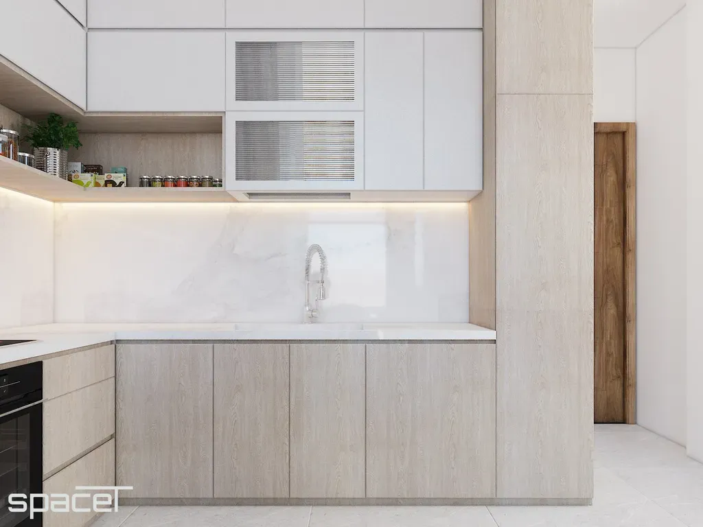 Phòng bếp - Nhà phố 119m2 Quận 12 - Phong cách Modern | Space T