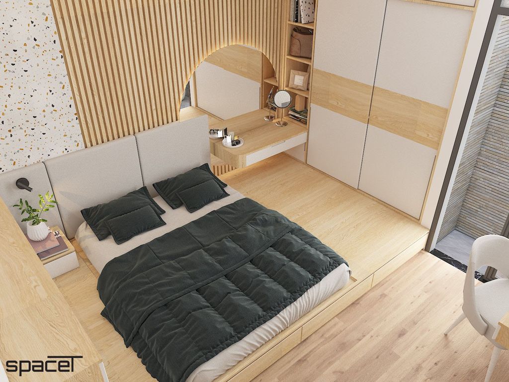 Phòng ngủ - Nhà phố Quận 12 119m2 - Phong cách Modern  | Space T
