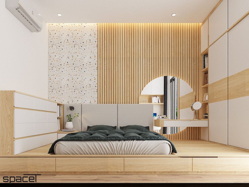 Phòng ngủ - Nhà phố Quận 12 119m2 - Phong cách Modern  | Space T