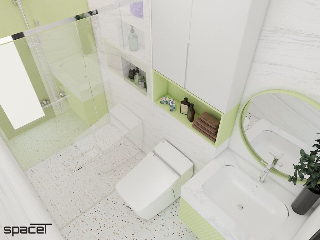 Phòng tắm - Nhà phố Quận 12 119m2 - Phong cách Modern  | Space T