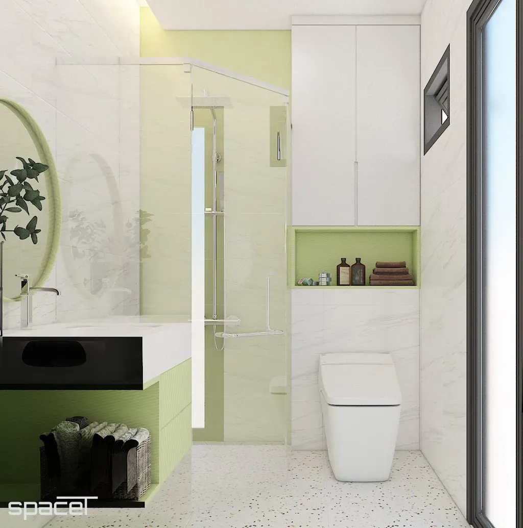 Phòng tắm - Nhà phố Quận 12 119m2 - Phong cách Modern | Space T