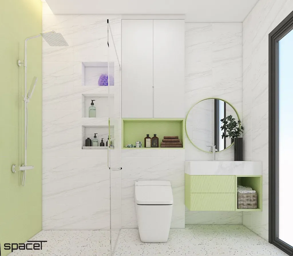 Phòng tắm - Nhà phố Quận 12 119m2 - Phong cách Modern | Space T