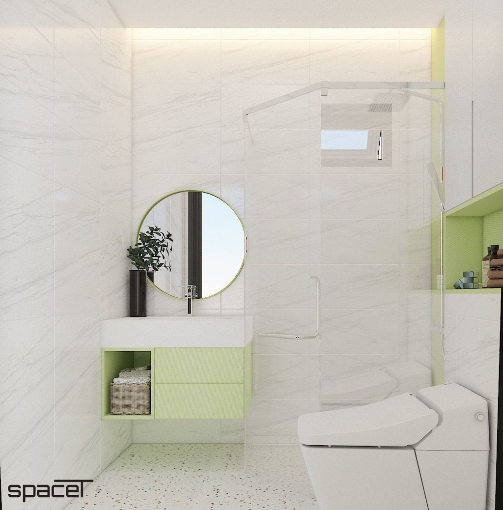 Phòng tắm - Nhà phố Quận 12 119m2 - Phong cách Modern  | Space T