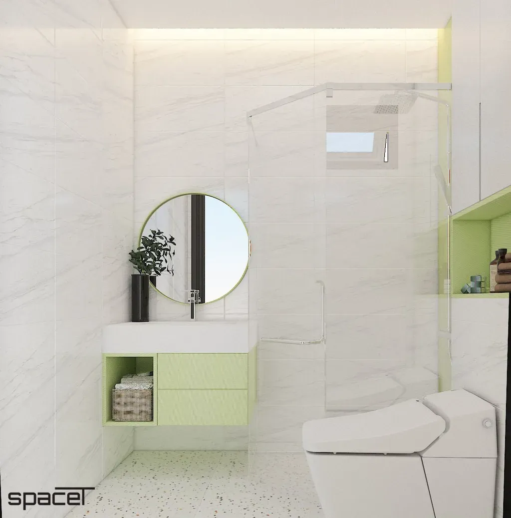 Phòng tắm - Nhà phố Quận 12 119m2 - Phong cách Modern | Space T