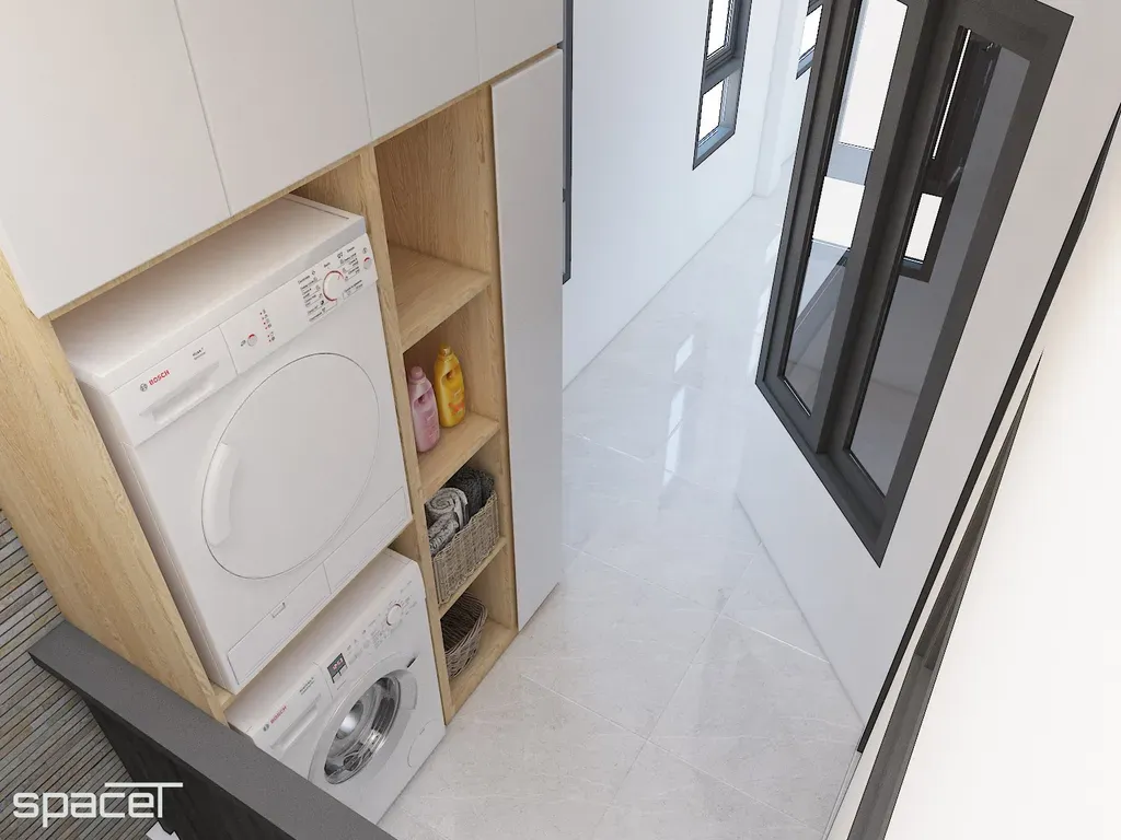 Phòng giặt - Nhà phố Quận 12 119m2 - Phong cách Modern | Space T