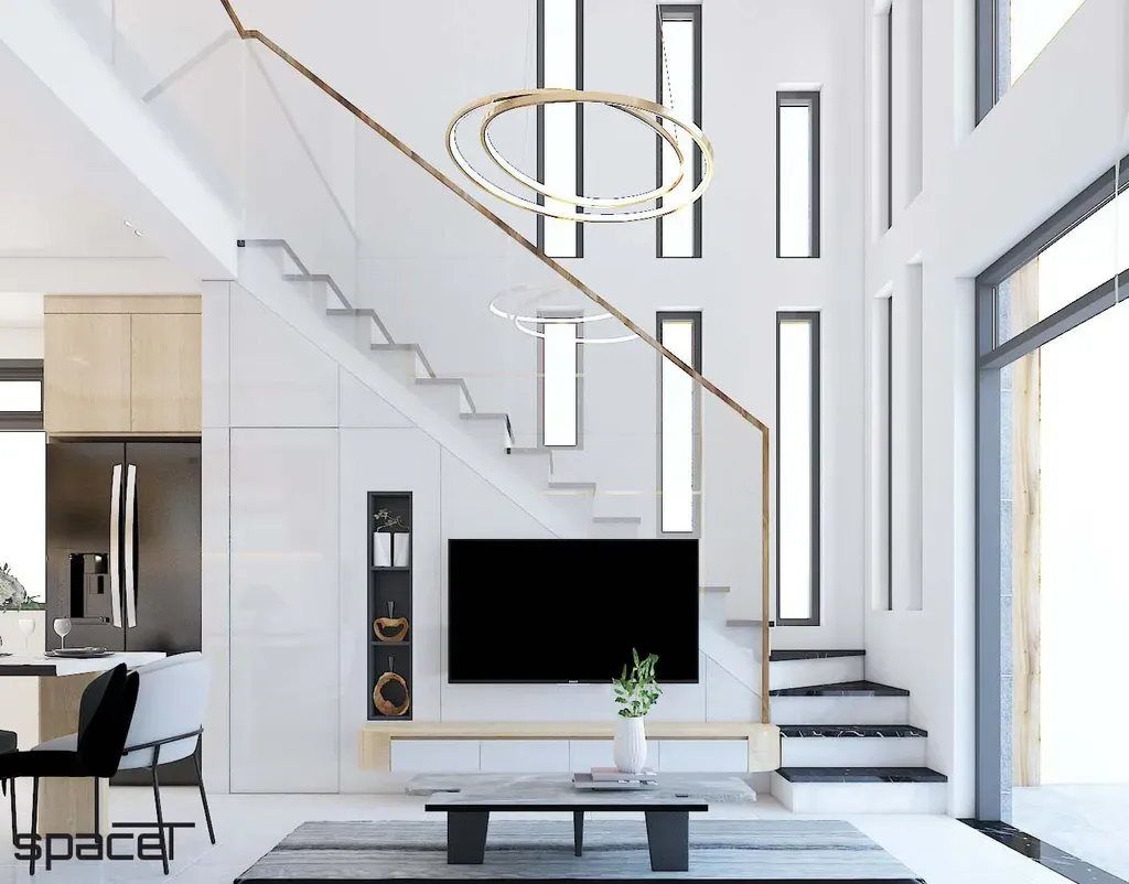 Phòng khách - Nhà phố Quận 12 119m2 - Phong cách Modern | Space T