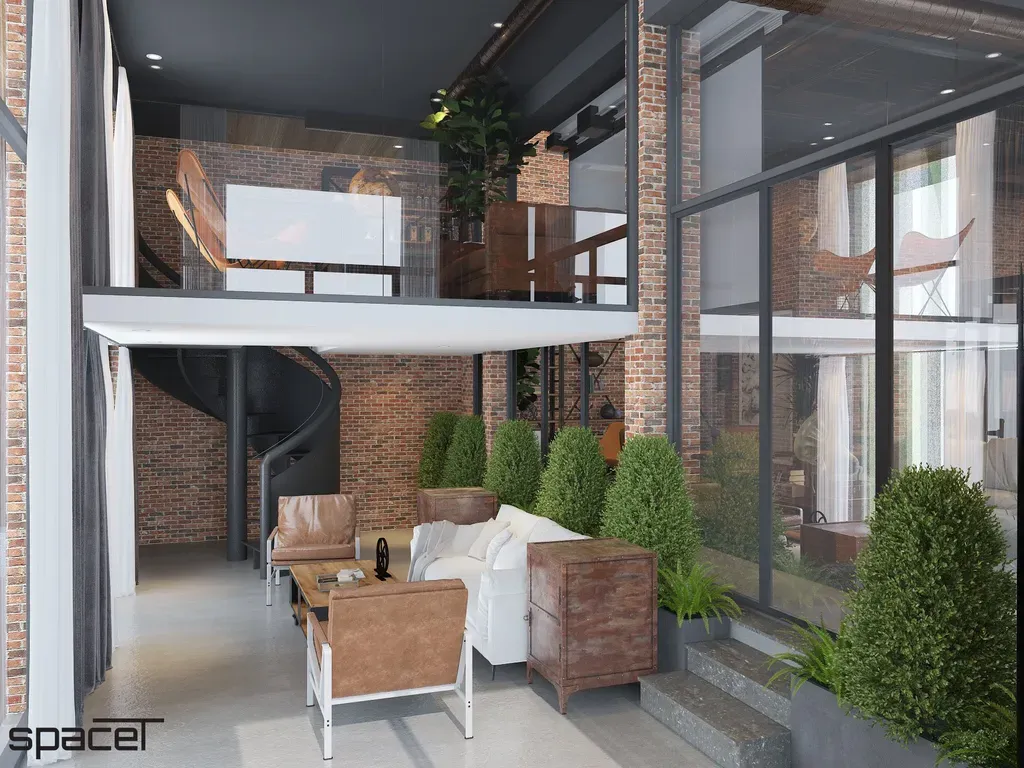 Phòng khách - Biệt thự Dầu Tiếng (Bình Dương) - Phong cách Industrial | Space T