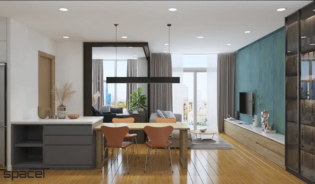 Phòng khách, Phòng ăn - Căn hộ Terra Mia - Phong cách Modern | Space T