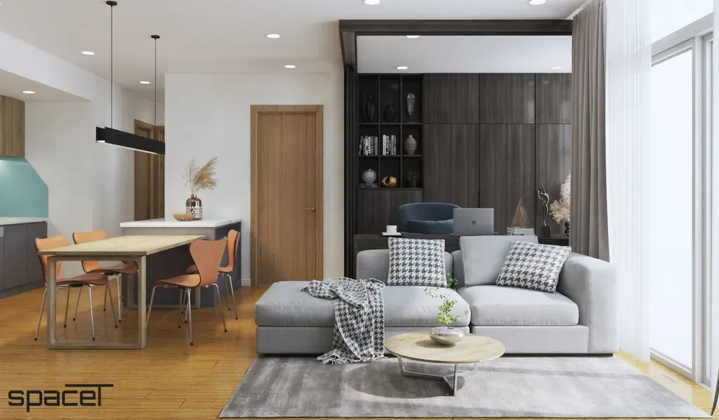 Phòng khách, Phòng ăn - Căn hộ Terra Mia - Phong cách Modern | Space T