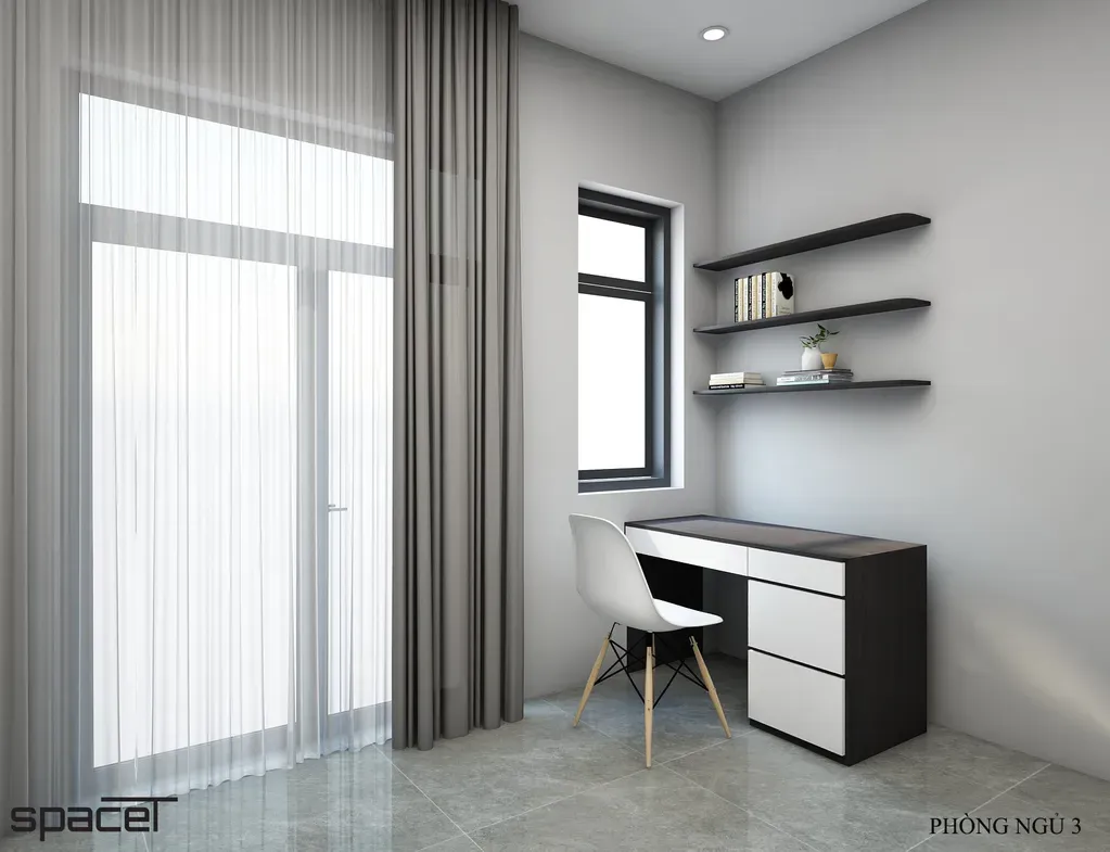 Phòng ngủ, Phòng làm việc - Nhà phố Phước Điền Citizen - Phong cách Modern | Space T