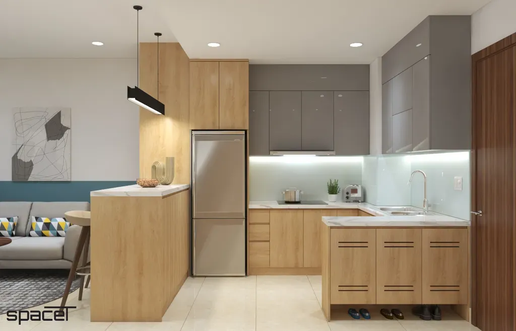Phòng bếp - Căn hộ Sunrise City - Phong cách Modern + Color Block | Space T