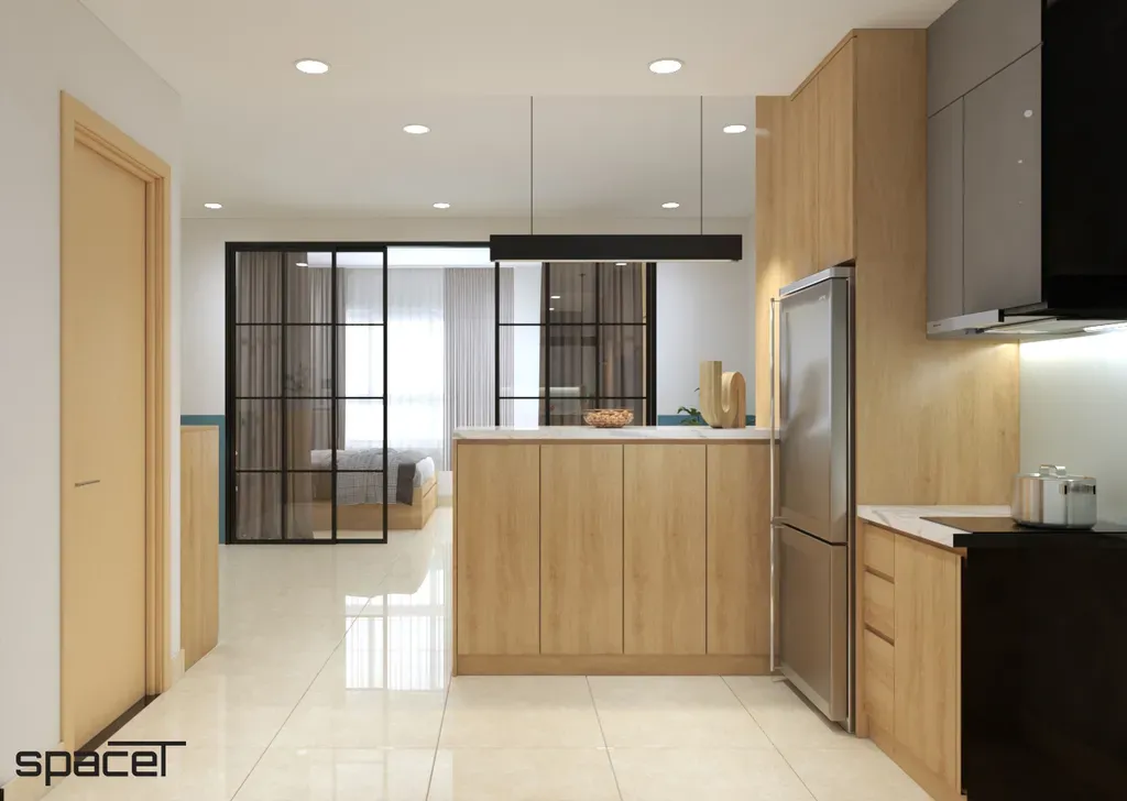 Phòng bếp - Căn hộ Sunrise City - Phong cách Modern + Color Block | Space T
