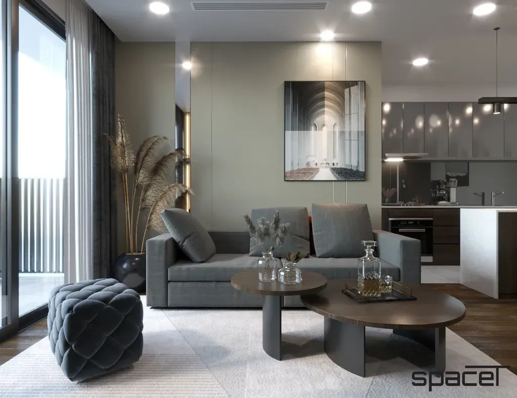 Phòng khách - Căn hộ Eco Green Saigon Quận 7 - Phong cách Modern | Space T