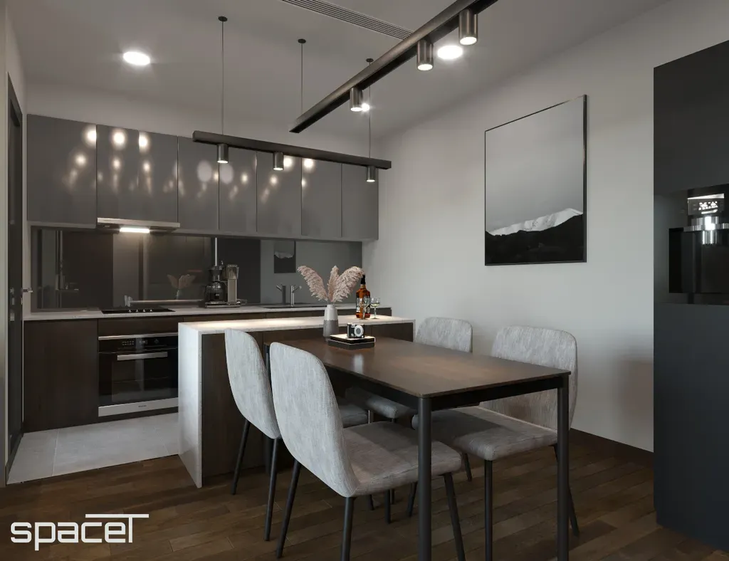 Phòng bếp, Phòng ăn - Căn hộ Eco Green Saigon Quận 7 - Phong cách Modern | Space T