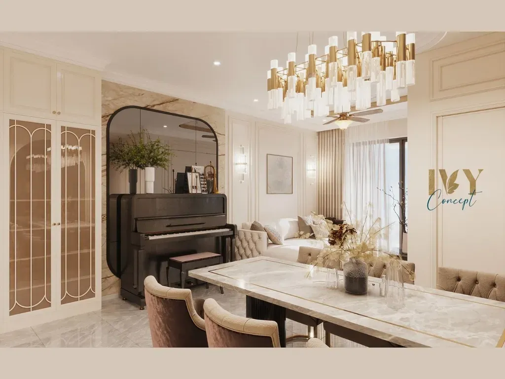 Phòng ăn - Căn hộ The Peak Midtown M8 - Phong cách Neo Classic | Space T