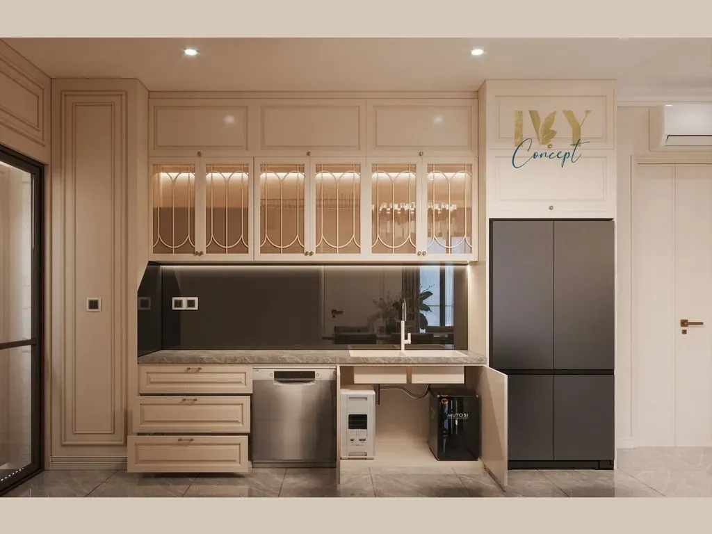 Phòng bếp - Căn hộ The Peak Midtown M8 - Phong cách Neo Classic | Space T