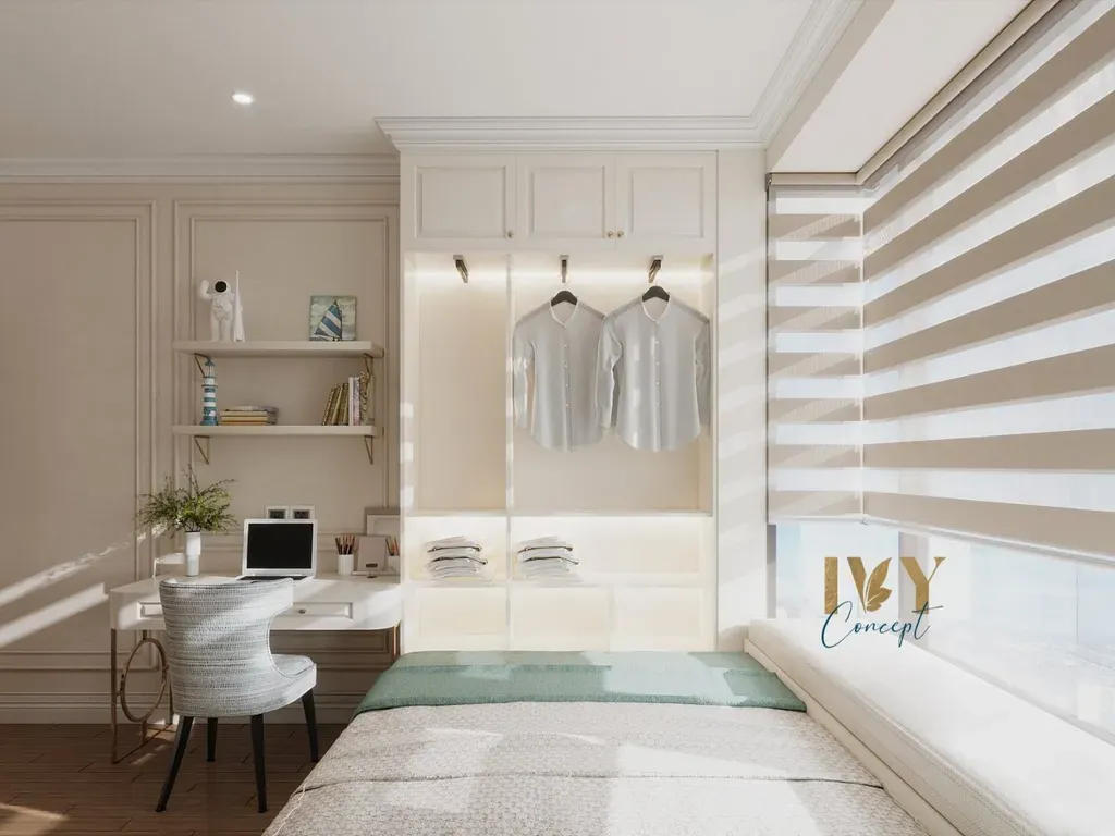 Phòng ngủ - Căn hộ The Peak Midtown M8 - Phong cách Neo Classic | Space T