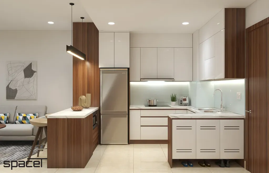 Phòng bếp - Căn hộ Sunrise City Quận 7 - Phong cách Modern + Color Block | Space T