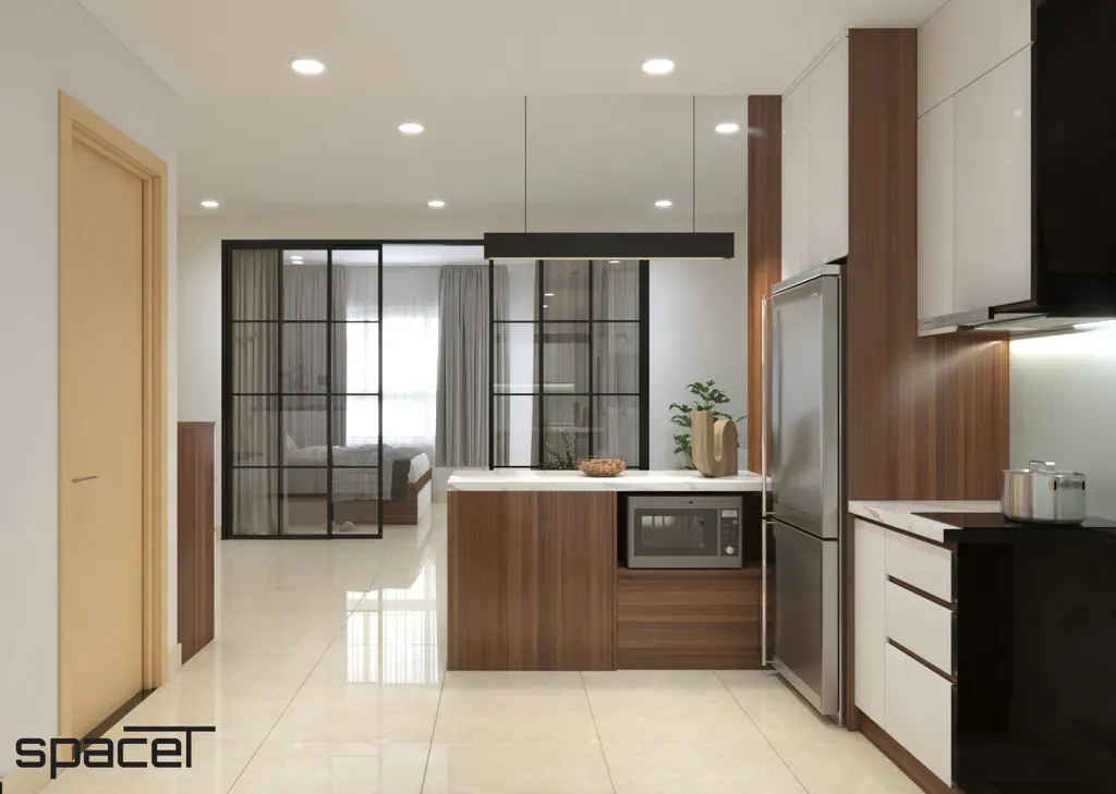 Phòng bếp - Căn hộ Sunrise City Quận 7 - Phong cách Modern + Color Block | Space T