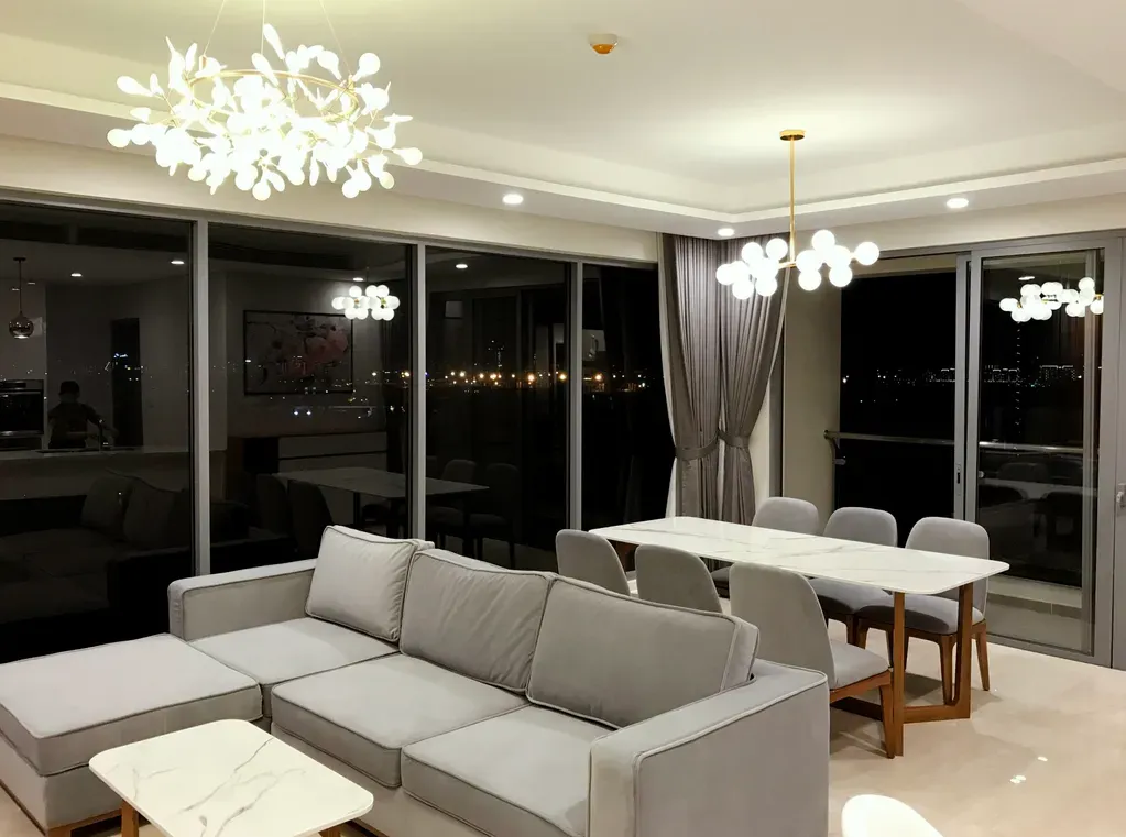 Phòng khách, Phòng ăn - Căn hộ Đảo Kim Cương - Phong cách Modern | Space T