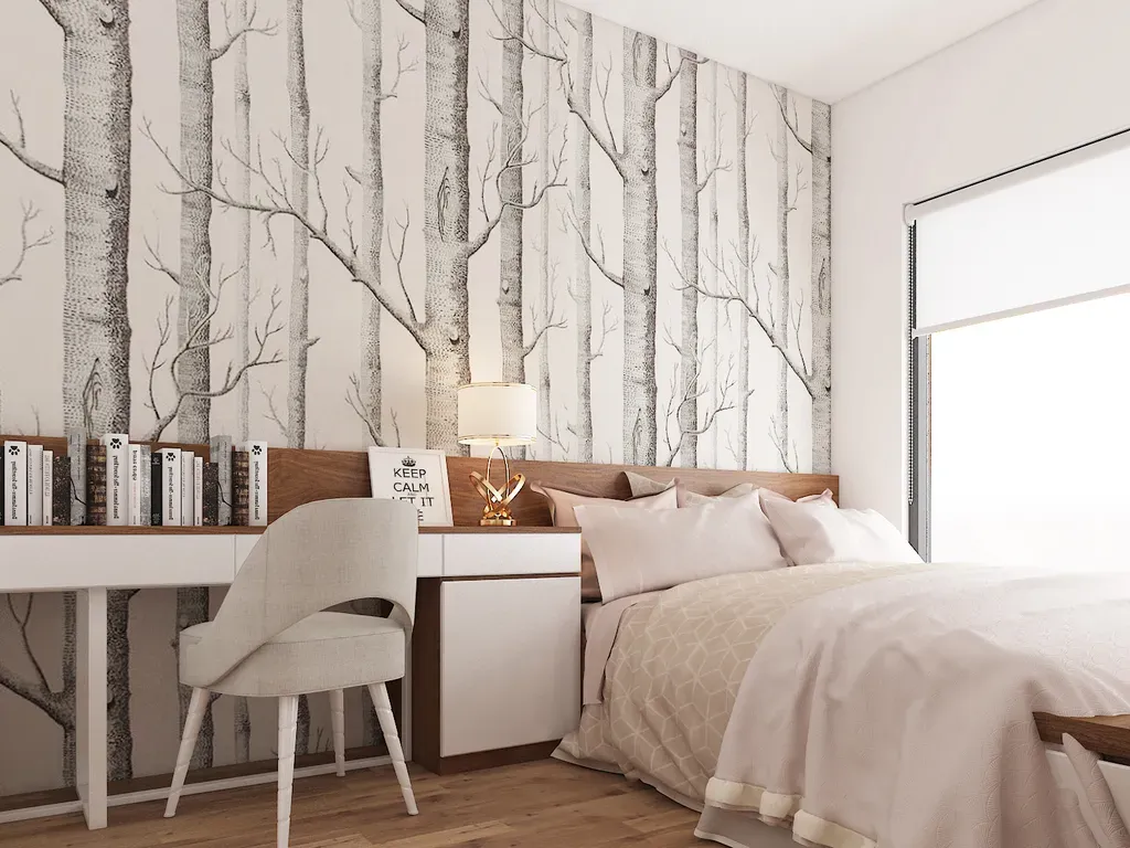 Phòng ngủ - Căn hộ 50m2 The Origami (Vinhomes) - Phong cách Modern | Space T