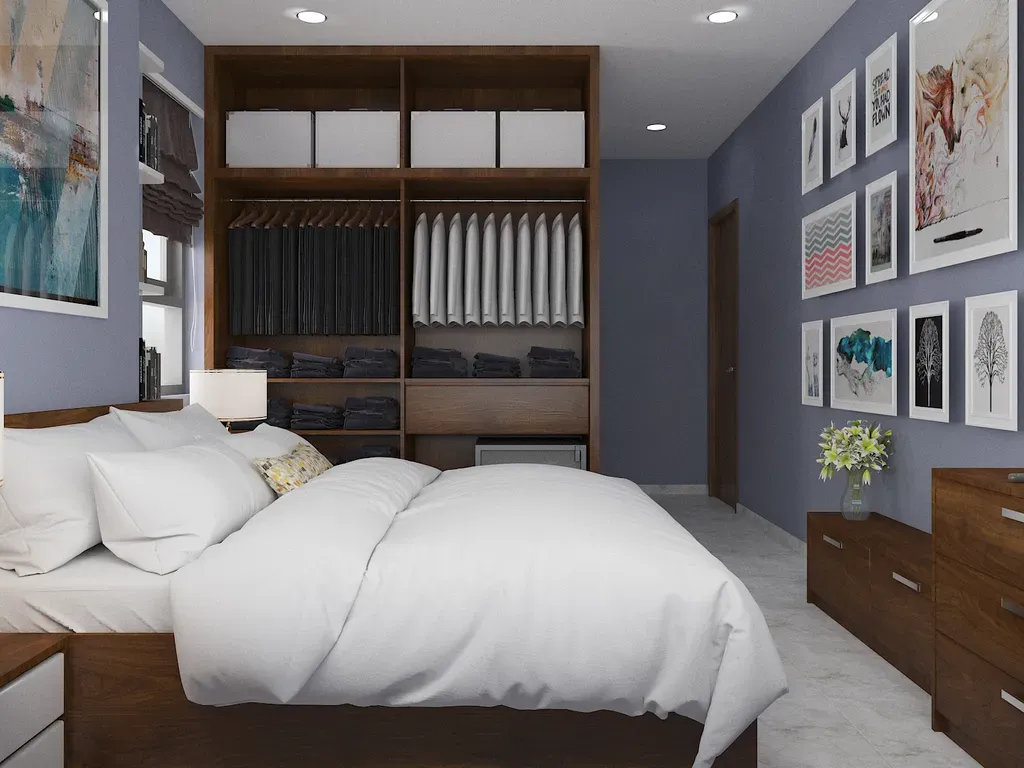 Phòng ngủ - Căn hộ Wilton Tower Bình Thạnh - Phong cách Color Block | Space T