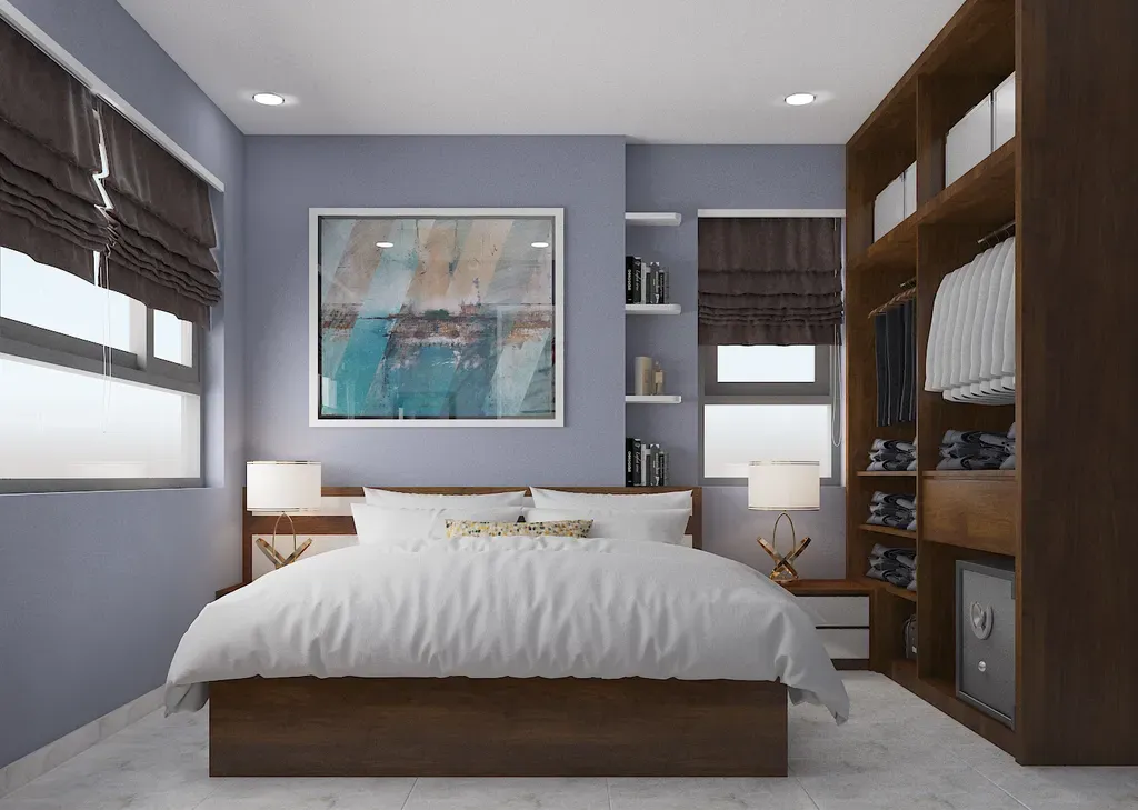 Phòng ngủ - Căn hộ Wilton Tower Bình Thạnh - Phong cách Color Block | Space T