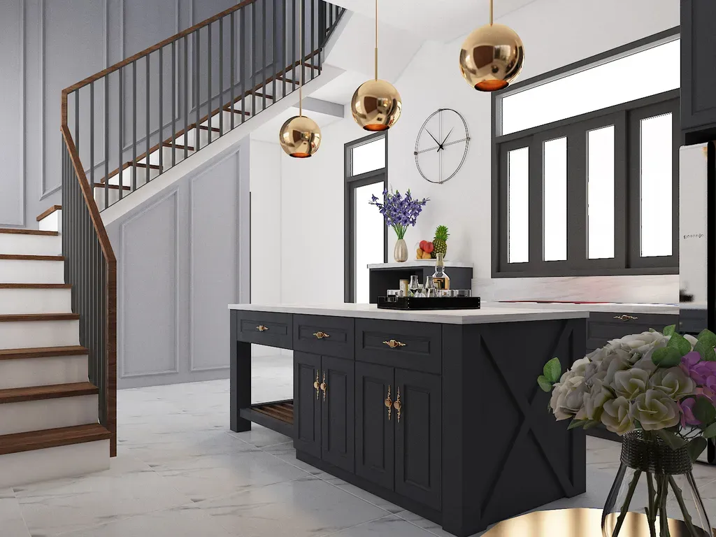 Phòng bếp - Nhà phố Mễ Cốc Quận 8 - Phong cách Modern | Space T