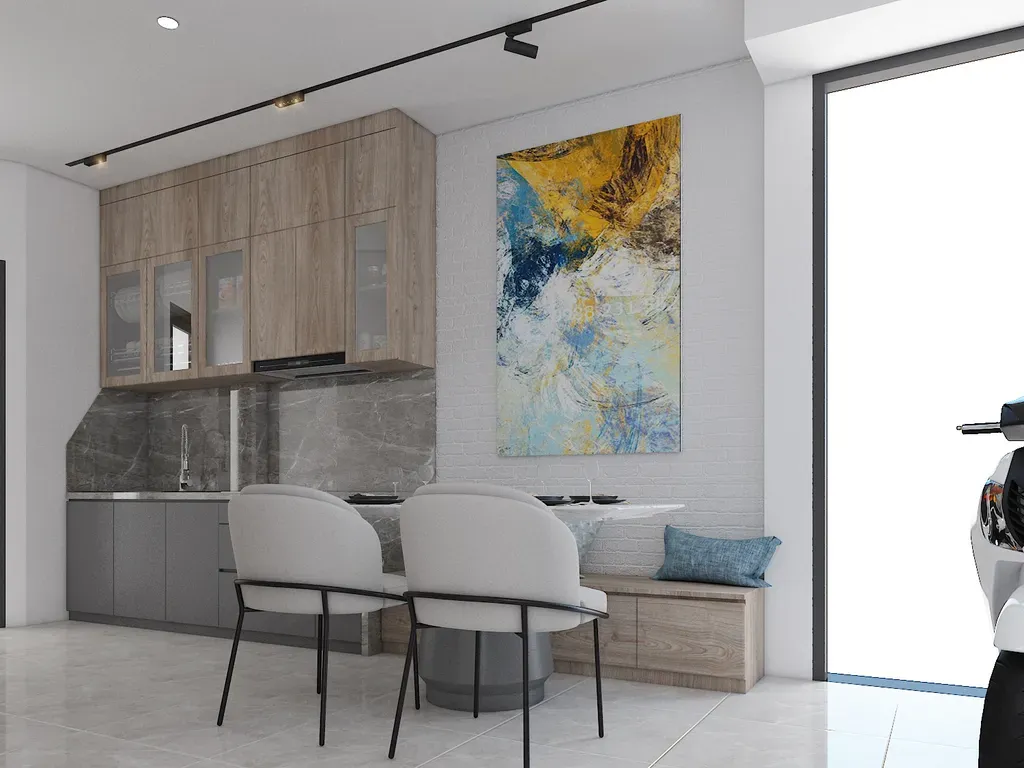 Phòng bếp, Phòng ăn - Nhà phố Quang Trung Gò Vấp - Phong cách Modern | Space T