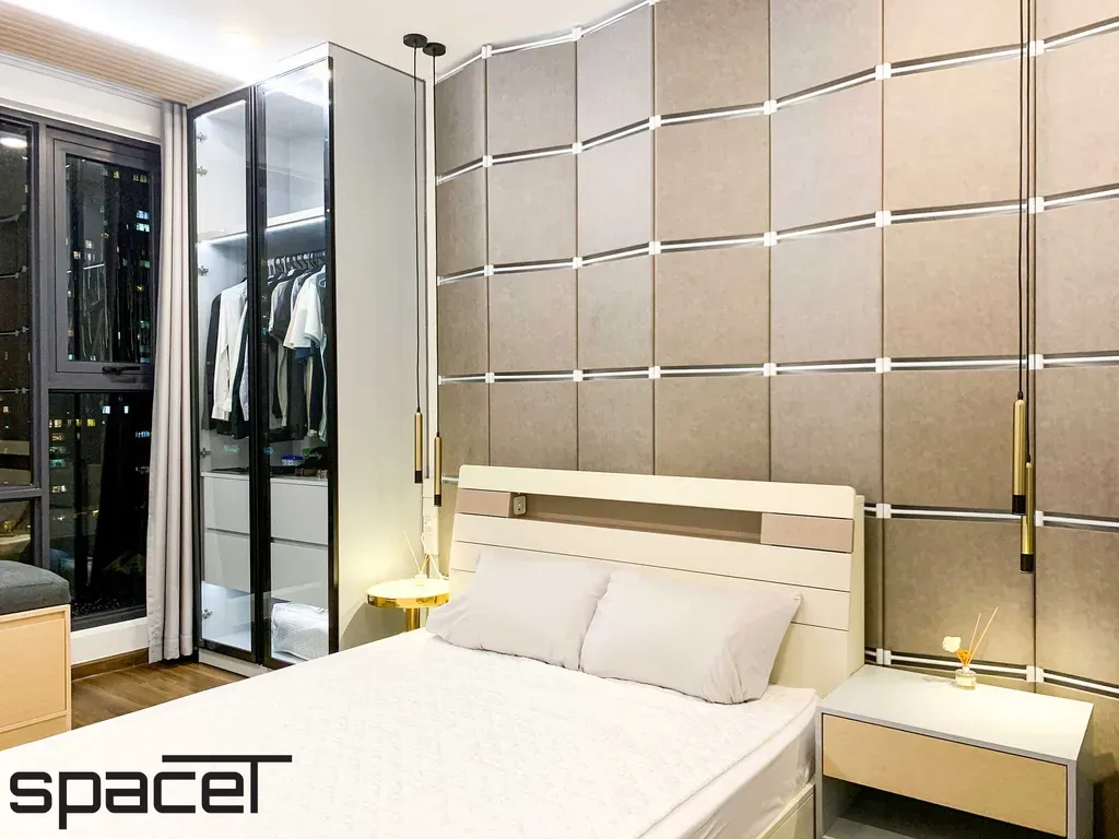 Phòng ngủ - Căn hộ Opal 2PN - Phong cách Modern + Industrial | Space T